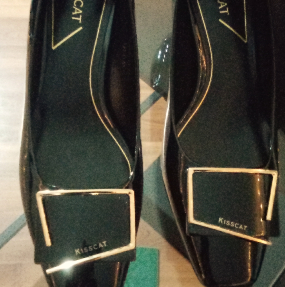 KISSCAT Shoe's  black & gold hell's NEW